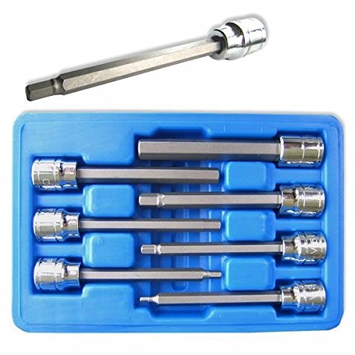 7 Pc Metric 3 8 Ex-long Socket Hex Allen Auto Bit Set 7pc