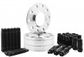 4 Pc 5x130 Mm Hub Centric Spacers 17 30 Thick  90 Stud Conversion M14x1 5 Open End Black Lug Nuts For Porsche 911 924 928 