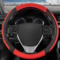 Motor Trend Griptech Sport Red Steering Wheel Cover Enhanced Traction And Comfort For Car Truck Van Suv 15 Inch Two-tone Design 