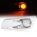 Led Fog Light And Bezel Driver Side Left For 2007-2017 Kenworth T660 Chrome Housing With Clear Lens Mo-4362 