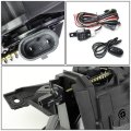 Auto Dynasty Front Bumper Driving Fog Lights With Wiring Harness And Switch Compatible Dodge Ram 1500 Truck 13-18 Driver