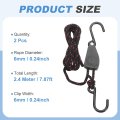 2 Pairs 1 4 Adjustable Rope Hanger 7 87ft Meter Heavy Duty Ratchet Tie Down Strap With S Hooks For Hanging Plants Grow Light
