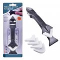 Generic 3 In 1 Silicone Caulking Tool Removal Grout Caulk For Kitchenbathroom Windows And Sink Joints Stainless Steel Head 