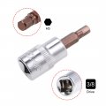 Uxcell 3 8 Drive X H5 5mm Hex Bit Socket S2 Steel Bits Cr-v Sockets 38mm Length For Hand Use Only 1pcs