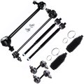 8pc Suspension Boot Kit For Chrysler Sebring Dodge Stratus Mitsubishi Eclipse 2002 2005 Inner Tie Rod End Sway Bar Link And 