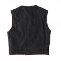 First Mfg Co Ember Men S Motorcycle Biker Riding Black Denim Vest Medium Armor Pockets Conceal Carry 