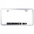 Laser Etched Logo Cut Out License Plate Frame For Hummer H3 Chrome Stainless Steel With Anti Theft Hardware Caps Standard Size 