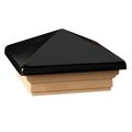 Deckorators 73520 Victoria High Point Black Post Cap With Cedar Base 