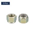 5pcs 1 2 -20 Nylon Insert Hex Lock Nuts Carbon Steel Self-locking Stop Nut For Industrial Construction Fasteners Color Zinc