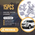 Rexka 15pcs Radiator Support Splash Shield Bolt Engine Cover Retainer Pin Screw Bb5z00817a For Ford Lincoln Edge Explorer F150