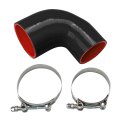 90 Degree Elbow Reducer Coupler Silicone Hose 3 In To 5 102mm Leg Length 4 5mm Wall Thickness With 2 T Bolt Clamps For Turbo 