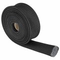Fiberglass Heat Wrap Wire Shield Sleeve- 1 Idx 10 Adjustable Black Exhaust Spark Plug Roll For Car Auto Loom Brake Line Cable 