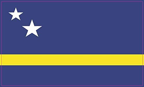 Stickertalk Curacao Flag Vinyl Sticker 5 Inches By 3