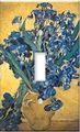 Art Plates Double Gang Rocker Decorative Metal Wall Plate Van Gogh Irises 