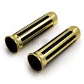 Httmt Mt080-22- Skull Hand Grips 7 8 Handlebar Compatible With H-d Xl 883 Hugger Sportster Cruiser Gold