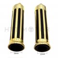 Httmt Mt080-22- Skull Hand Grips 7 8 Handlebar Compatible With H-d Xl 883 Hugger Sportster Cruiser Gold