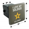 U S Army I Love My Soldier Tow Trailer Hitch Cover Plug Insert