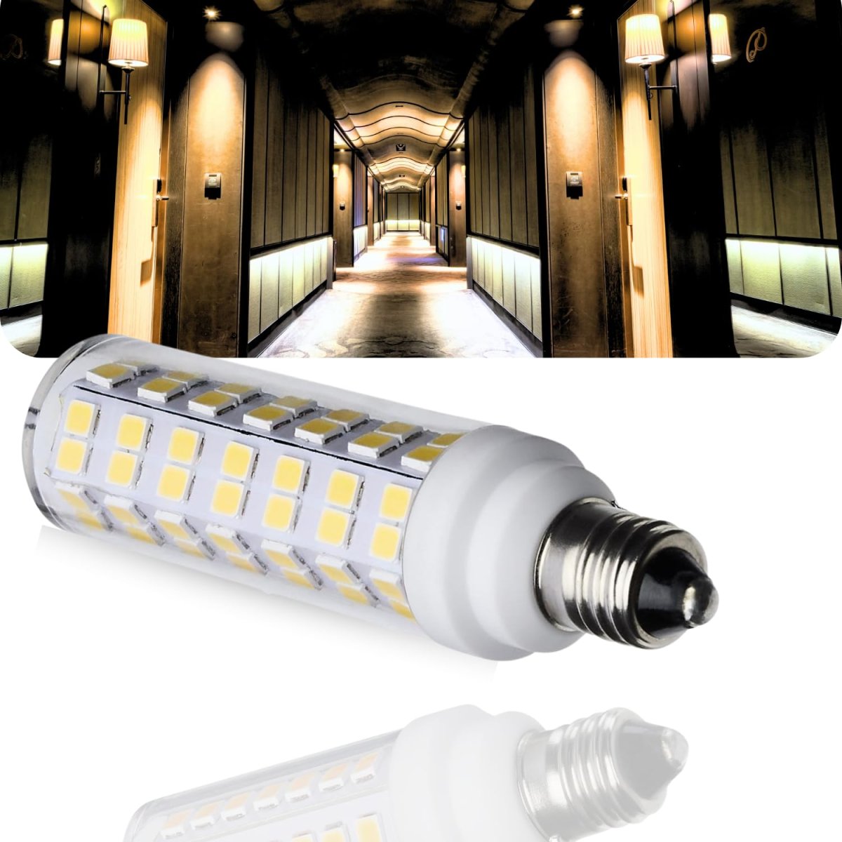 Satco 6 5w T6 Led Mini Candelabra Bulb Clear Finish 5000k Natural Light 120 Volt Residential Commercial Indoor Enclosed