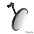 2 Pcs Kit 5-5 8 Round Convex Mirror With Mounting And Clamp Stainless Steel Universal Fit On Tractor Loader Rtv Utv