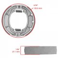 For Suzuki 64400-08810 Rear Brake Shoes Lt-z90 Ltz90 2x4 Atv Mod-ztf1-16183
