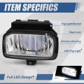 Auto Dynasty Full Led Drl Front Bumper Driving Fog Light Lamps Compatible With International Lt625 2018-2022 Driver And