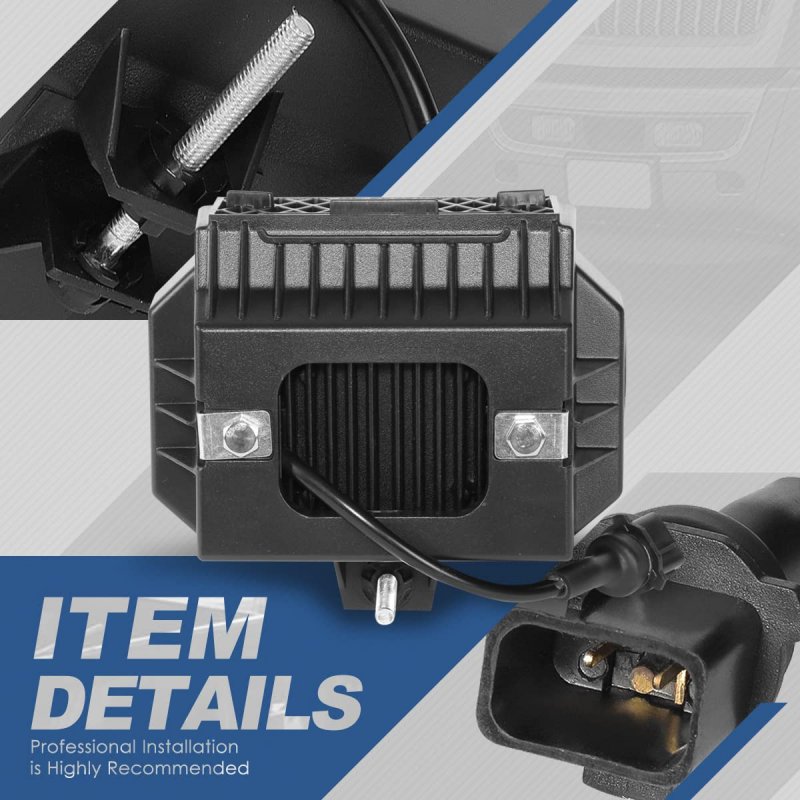 Auto Dynasty Full Led Drl Front Bumper Driving Fog Light Lamps For International Lt625 2018-2022 Driver And Passenger Side