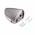 Uxcell Glass Shelf Bracket Wall Mount Adjustable Zinc Alloy Brushed Nickel Clamp For 3-15mm Thickness 2pcs