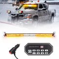 Opp Ulite White Amber Led Strobe Light Bar 9 Key Switch 80pcs 20 Modes 32inch Safety Flashing Warning Hazard Front Rear