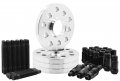 4 Pc 5x130 Mm Hub Centric Wheel Spacers 15 Thick With 90 Stud Conversion And M14x1 5 Open End Black Racing Lug Nuts For Porsche 