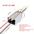 24v To Dc 12v 2a Waterproof Converter Step Down Volt Module Power Supply Dc Regulator