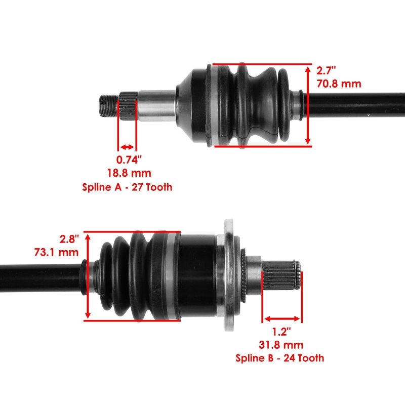 Arctic Cat 1000 Thundercat 08-2010 Mud Pro Trv H2 2010 Front Left Cv Axle Mod-ztf1-6903