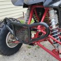 Ecotric Front Bumper Brush Guard Compatible With 1999-2014 Honda Trx 450r450r Er Trx 400ex Trx 400x Aluminum