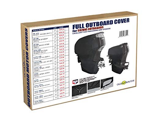 Custom Fit Full Outboard Motor Cover For Suzuki Df15a Df20a 2cyl 327cc From 2012 To 2024 15 In Leg Length Water Repellent
