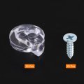 Uxcell Glass Retainer Clips Kit With Screw 0 51 X 12 Panel Fixing Clip For Wardrobes Cabinets Mirrors Clear 20pcs