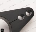 Httmt H2315-1- Throttle Clutch Cable Brake Line Clamp For H-d Chopper Bobber 1 25mm Black