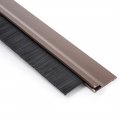 Uxcell Self-adhesive Door Bottom Sweep Brown Plastic W 0 8-inch Black Pvc Soft Brush 1000mmx45mm Approx 39-inch X 1