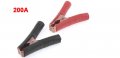 Uxcell 200a Car Auto Battery Black Red Plastic Handle Alligator Test Clamps Clips Pair