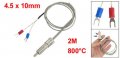 Uxcell 500c K Type Compression Spring Thermocouple Temperature Sensor Probe 1meter
