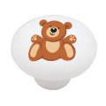 Gotham Decor Loving Teddy Bear Ceramic Drawer Knob 