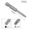 5 Pcs 3 5mm Ph1 Magnetic Phillips Screwdriver Bits 1 4 Inch Hex Shank 2-inch Length S2 Power Tool