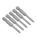 5 Pcs 3 5mm Ph1 Magnetic Phillips Screwdriver Bits 1 4 Inch Hex Shank 2-inch Length S2 Power Tool