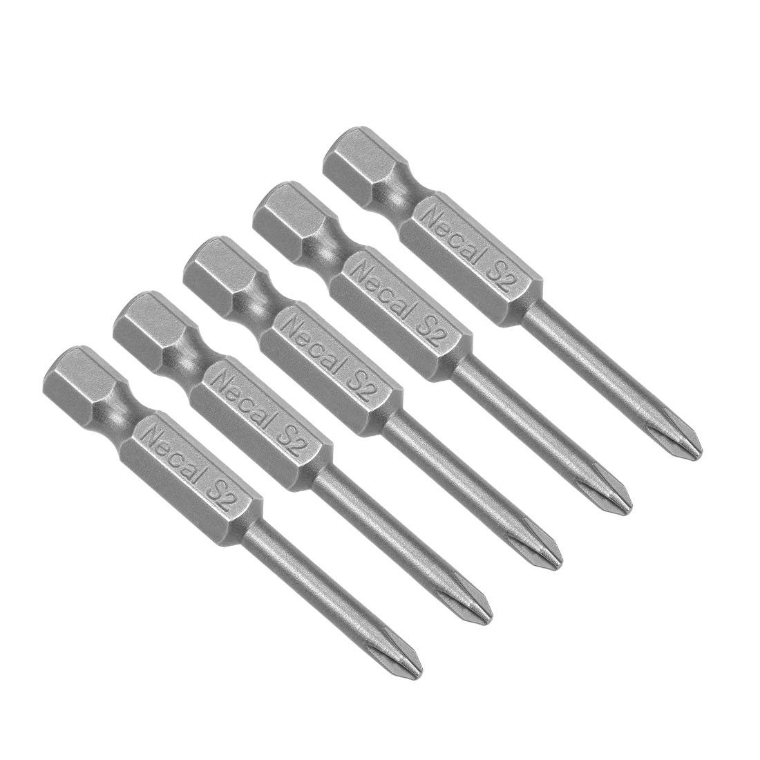 5 Pcs 3 5mm Ph1 Magnetic Phillips Screwdriver Bits 1 4 Inch Hex Shank 2-inch Length S2 Power Tool
