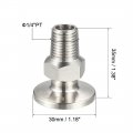 Uxcell Pipe Fitting 1 4 Pt Male Threaded To 18 Ferrule Stainless Steel Clamp Pack Of 2