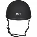 Woljay Helmets Half Cap Vintage Shell Open Face Motorcycle Helmet Dot Approved Medium Dull Black
