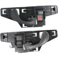 Interior Door Handle Pair For Chevy S10 1999 2000 2001 2002 2003 2004 Front Driver And Passenger Side Textured Black With Lock