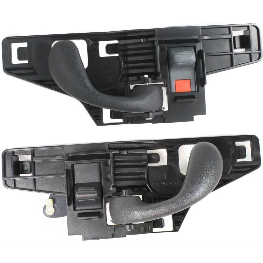 Interior Door Handle Pair For Chevy S10 1999 2000 2001 2002 2003 2004 Front Driver And Passenger Side Textured Black With Lock