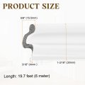 20ft Kerf Weather Stripping Door Seal V-shaped Strip Foam Soundproof Weatherstripping For Large Gap Insulation White Cover Grey