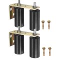 2 Set Slide Gate Guide Roller 3 94 L-rear Post Bracket Nylons Adjustable Sliding Hardware Roller Kit For Grates Barn Rolling 