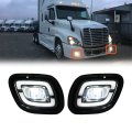 High Soar Full Led Fog Lights Lamps Modified Assembly For Freightliner Cascadia 2008-2017 Left And Right Side A Pair 