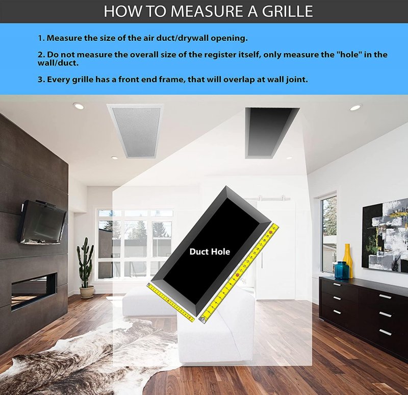 8 X 20 Return Air Grille Sidewall And Ceiling Hvac Vent Duct Cover Diffuser White Outer Dimensions 9 75w 21 75 H
